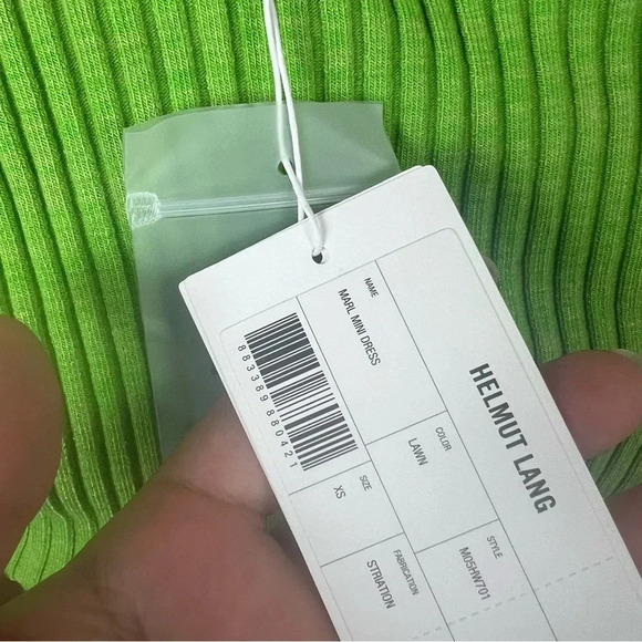 NWT Helmut Lang Ribbed-knit Mini Dress - Picture 9 of 12